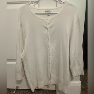 Croft & Barrow Cream Button-Up Cardigan